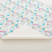 Unicorn en Dinosaur Sherpa Deken (3/4)