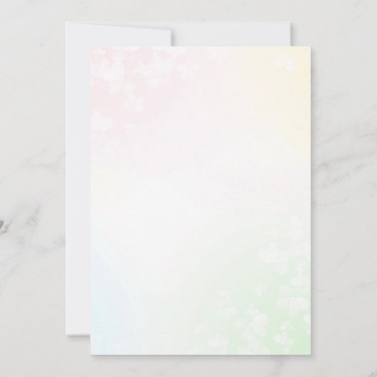 Unicorn en Dinosaur verjaardagsuitnodiging voor tw Kaart (Achterkant)