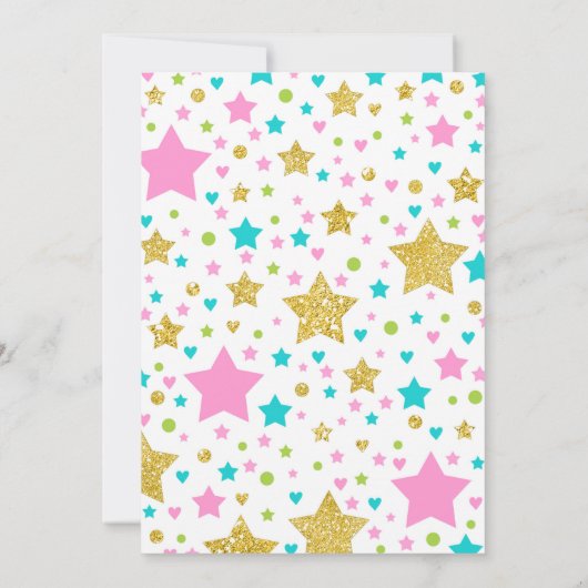 Unicorn en Dragon Birthday Invitation Siblings Kaart (Achterkant)