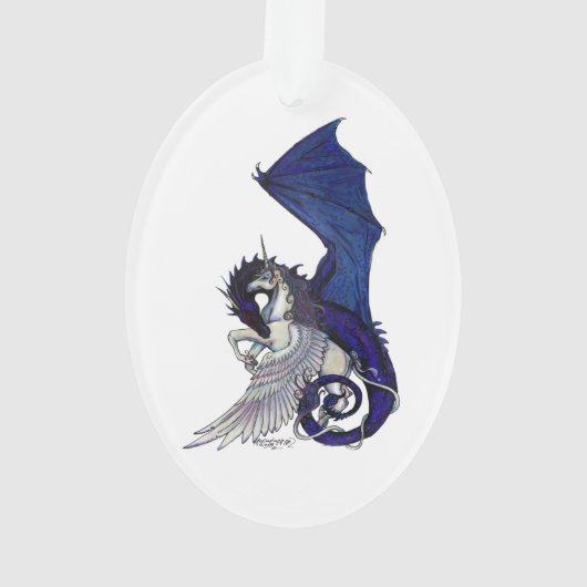 Unicorn en Dragon Ornament (achterkant)