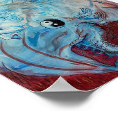 Unicorn en Dragon Yin Yang Poster (Hoek)