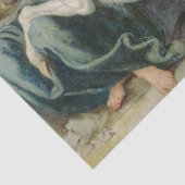 Unicorn en een jonge vrouw (van Domenichino) Tissuepapier (Detail)