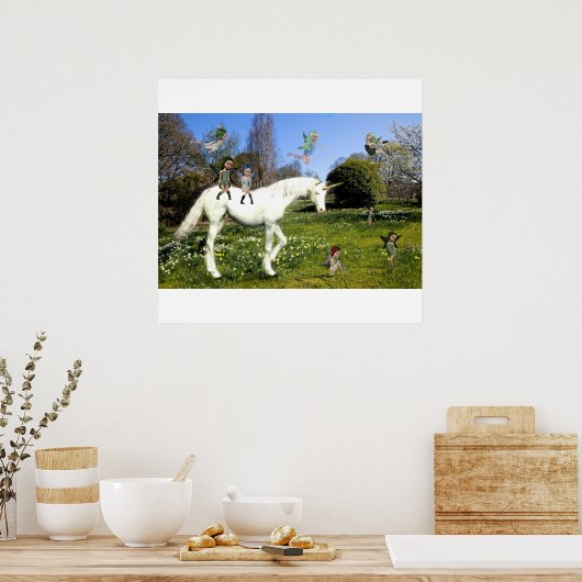 Unicorn en fairies poster (Keuken)