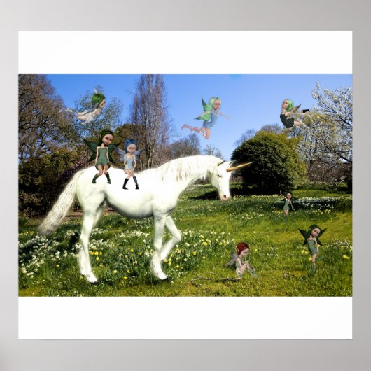 Unicorn en fairies poster (Voorkant)