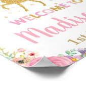 Unicorn en Fairy Birthday Party Welkomstbord Poster (Hoek)
