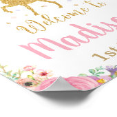 Unicorn en Fairy Birthday Party Welkomstbord Poster (Hoek)