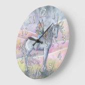 Unicorn en Fairy Fantasy Wall Clock Grote Klok (Hoek)