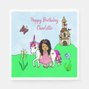 Unicorn en Fairy Personalized Birthday Party Servet
