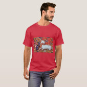 UNICORN EN FANTASY FLOWERS, FLORAAL MOTIFS MONOGRA T-SHIRT (Voorkant volledig)