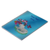Unicorn en Flowers op maat Notitieboek (Linkerzijde)