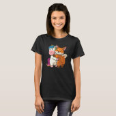 Unicorn en fox cute Animals voor vrouwen T-shirt (Voorkant volledig)