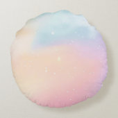 Unicorn en Girl Rond Kussen (Achterkant)