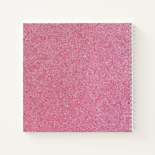 Unicorn en Glitter Sketchbook Notitieboek (Achterkant)