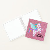 Unicorn en Glitter Sketchbook Notitieboek (Binnen)
