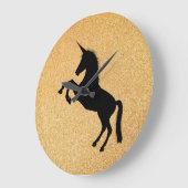 Unicorn en Gold Glitter Grote Klok (Hoek)