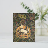 UNICORN EN GOTHISCHE FANTASSTROMEN, FLORAAL MOTIFS BRIEFKAART (Staand voorkant)