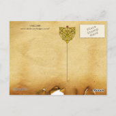 UNICORN EN GOTHISCHE FANTASSTROMEN, FLORAAL MOTIFS BRIEFKAART (Achterkant)