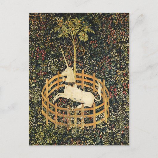 UNICORN EN GOTHISCHE FANTASSTROMEN, FLORAAL MOTIFS BRIEFKAART (Voorkant)