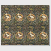 UNICORN EN GOTHISCHE FANTASSTROMEN, FLORAAL MOTIFS CADEAUPAPIER (Vlak)