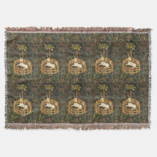 UNICORN EN GOTHISCHE FANTASSTROMEN, FLORAAL MOTIFS DEKEN