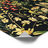 UNICORN EN GOTHISCHE FANTASSTROMEN, FLORAAL MOTIFS POSTER (Hoek)