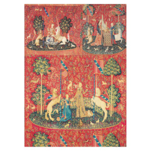 UNICORN EN GOTHISCHE FANTASSTROMEN, FLORAAL MOTIFS TAFELKLEED