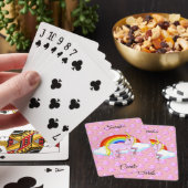 Unicorn- en hartenspeelkaarten speelkaarten (Insitu)