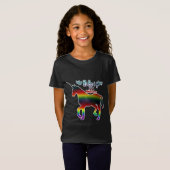 Unicorn en kleurenleven t-shirt (Voorkant volledig)