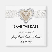 Unicorn en Lace sparen de Datum Magnet (Voorkant)