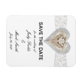 Unicorn en Lace sparen de Datum Magnet Magneet (Horizontaal)