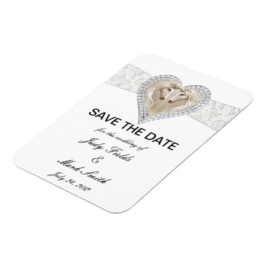 Unicorn en Lace sparen de Datum Magnet Magneet (Linkerzijde)