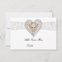 Unicorn en Lace Table Place Card Kaart