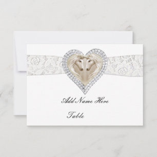 Unicorn en Lace Table Place Card Kaart