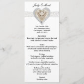 Unicorn en Lace Wedding Menu Kaart (Voorkant)