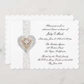 Unicorn en Lace Wedding Rehearsal Dinner Invite Kaart (Voorkant / Achterkant)