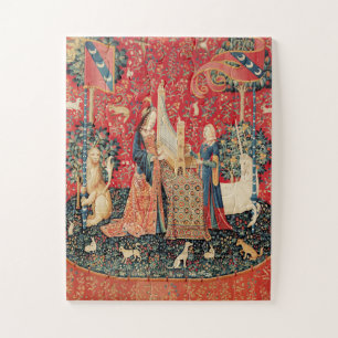 UNICORN EN LADY DIE ORGAN SPELEN MET DIEREN LEGPUZZEL