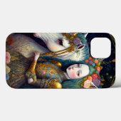 Unicorn en Lady Fantasy Art Case-Mate iPhone Case (Achterkant (horizontaal))