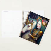 Unicorn en Lady Fantasy Art Planner (Display)