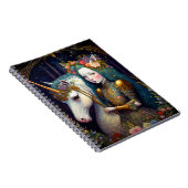Unicorn en Lady Fantasy Art Planner Notitieboek (Rechterzijde)