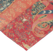 UNICORN EN LADY PLAYING ORGAN,DIEREN Rood groen Tafelkleed (Gekanteld)