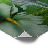 Unicorn en Lilies Fantasy Horse Art Poster (Hoek)