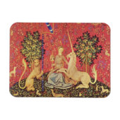 Unicorn en Maiden Medieval Tapestry Afbeelding Magneet (Horizontaal)