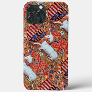 UNICORN EN MEDIEVAL FANTASY FLOWERS, FLORAL MOTIFS Case-Mate iPhone CASE