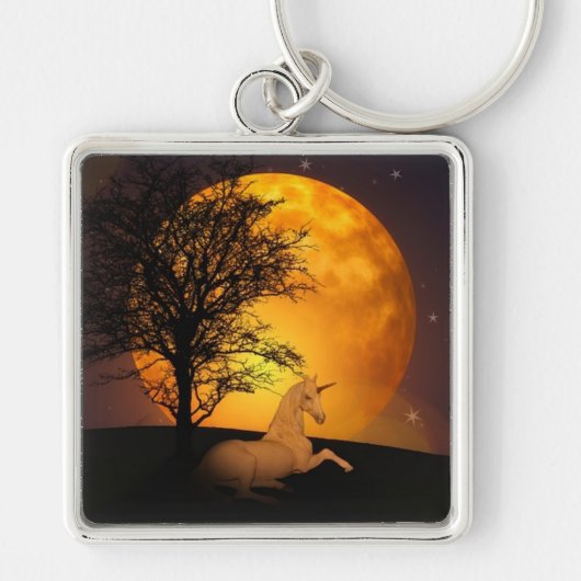 Unicorn en Moon Sleutelhanger (Voorkant)