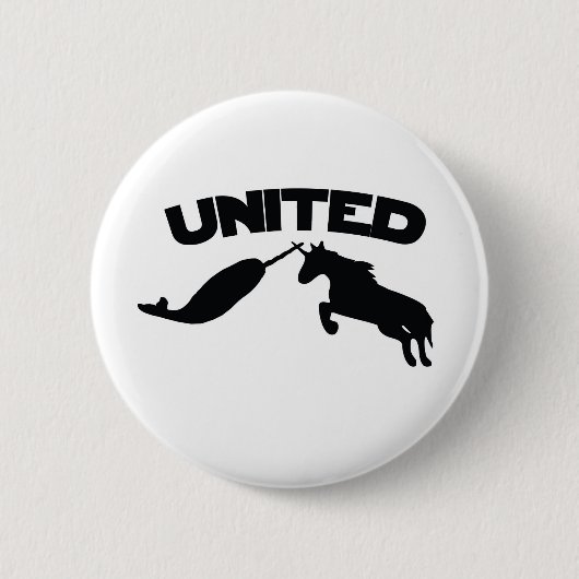 Unicorn en Narwhal Ronde Button 5,7 Cm (Voorkant)