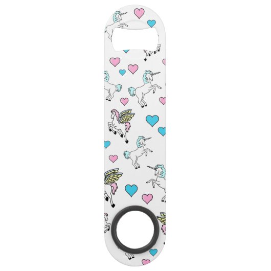 Unicorn en Pegasus Hearts Bar Key Speed Flessenopener (Achterkant)