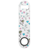 Unicorn en Pegasus Hearts Bar Key Speed Flessenopener (Voorkant)