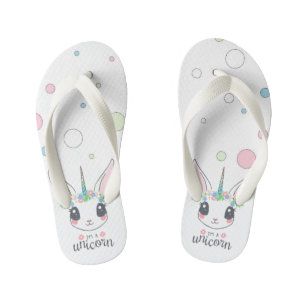 Unicorn en Polka Dots Kinder Teenslippers