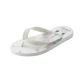 Unicorn en Polka Dots Kinder Teenslippers (Schuin)