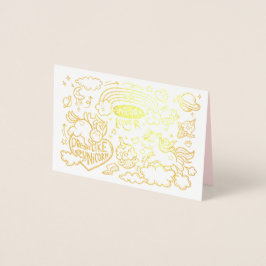 Unicorn en Pony Birthday Kaart